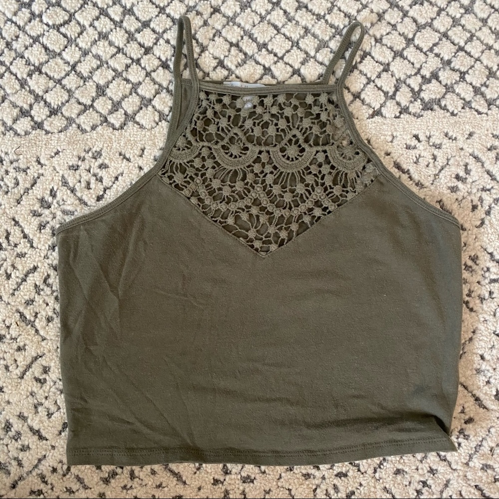 Olive Crop top